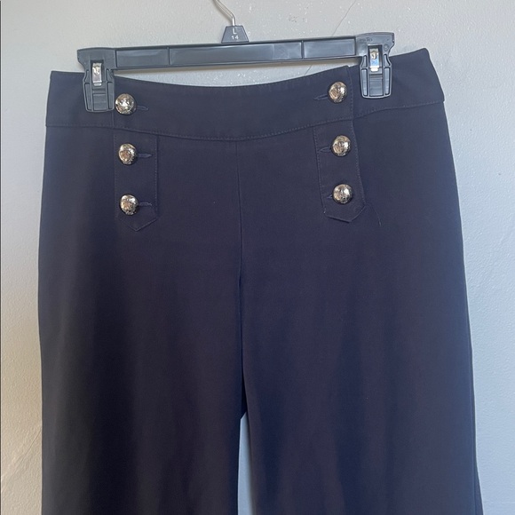 Express size 2R dark navy sailor waist flare casual pants - Picture 2 of 10